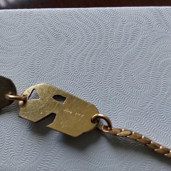 VINTAGE 12 KARAT YELLOW GOLD , ROSE  SPELLED OUT NAME ESTATE CHAIN NECKLACE - Picture 7 of 10